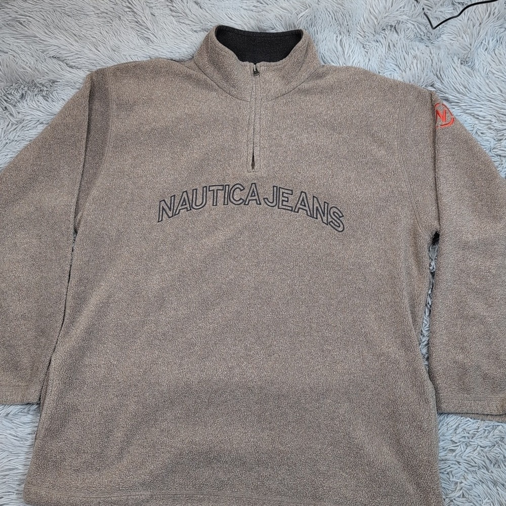 Nautica Sweatshirt Mens XL Logo Comfort Casual Outdoors Soft Pockets Cozy